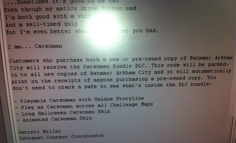 Illustration for article titled Don't Fret Used Gamers, GameStop Gives Used Buyers Free Catwoman Codes